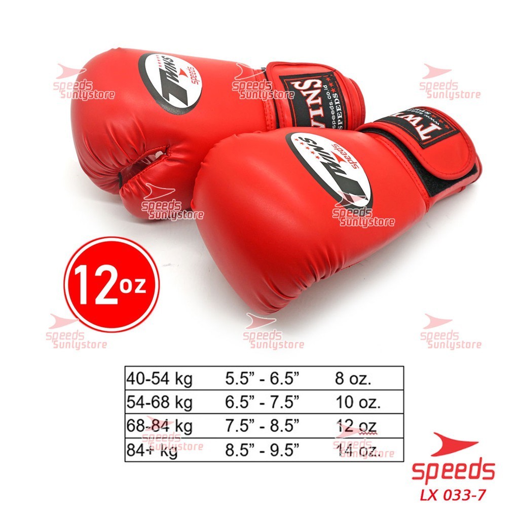 Boxing Gloves Sarung Tinju MMA Muay Thai Glove Boxing Sports Punch Training Import SPEEDS - black