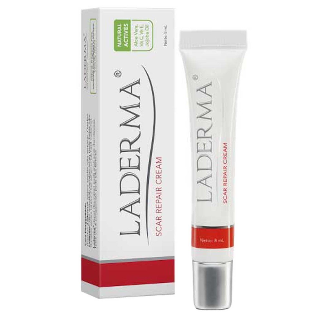 LADERMA Scar Repair Cream 8ml - Pudarkan Bekas Luka Semudah ini - Apotek Surya Sehat