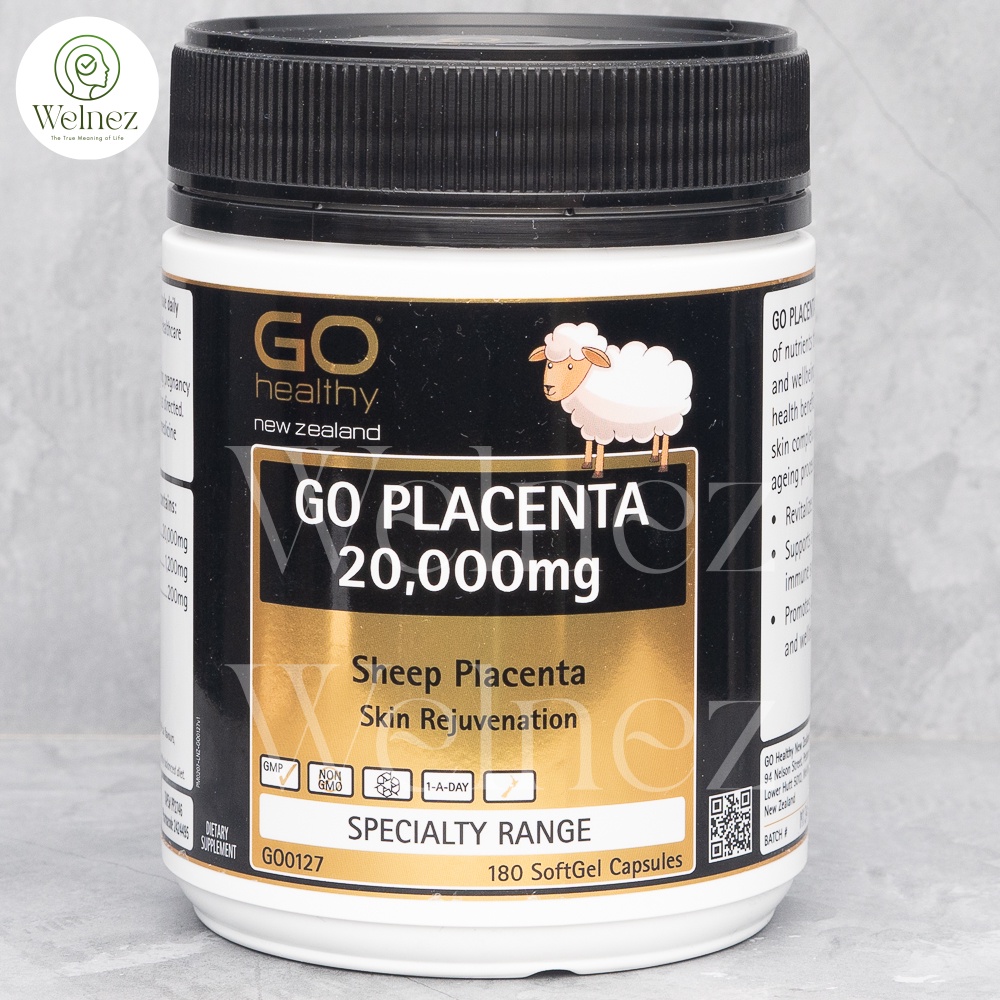 GO Healthy Placenta 20,000mg 180 SoftGel Capsules