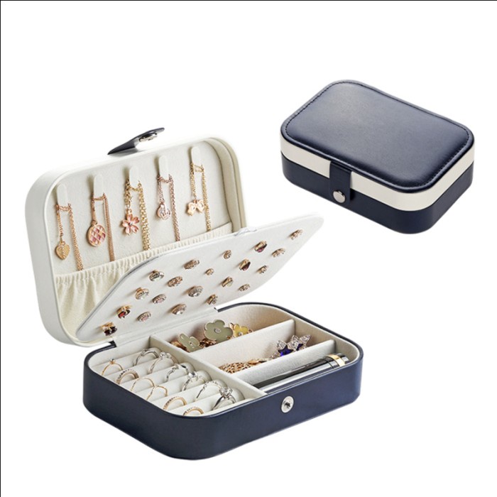 Kotak Penyimpan Perhiasan Jewerly Box Anting & Kalung Persegi Panjang