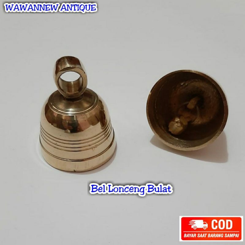 Bel Lonceng Klintingan Kerincing Bulat Kuningan Antik Murah Motif Bulat 3.5cm