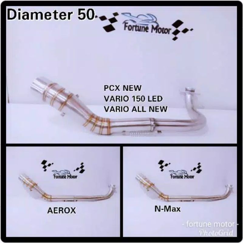 Leher pipa knalpot vario 150/125 Aerox Pcx nmax Lexi Beat Mio Pcx 160cc