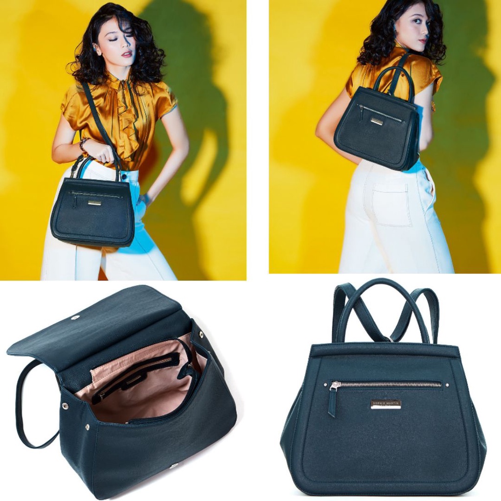 Tas ransel jinjing selempang navy sophie martin paris 3 in 1 T5014N Carot bag