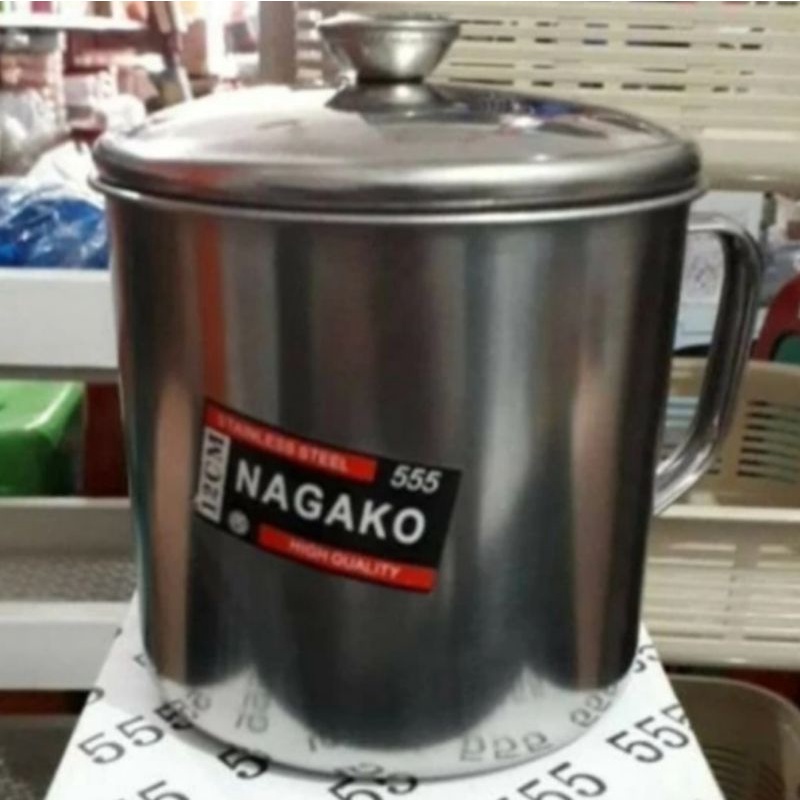 Mug cangkir stainless 12cm/gelas minum stainless 12cm nagako