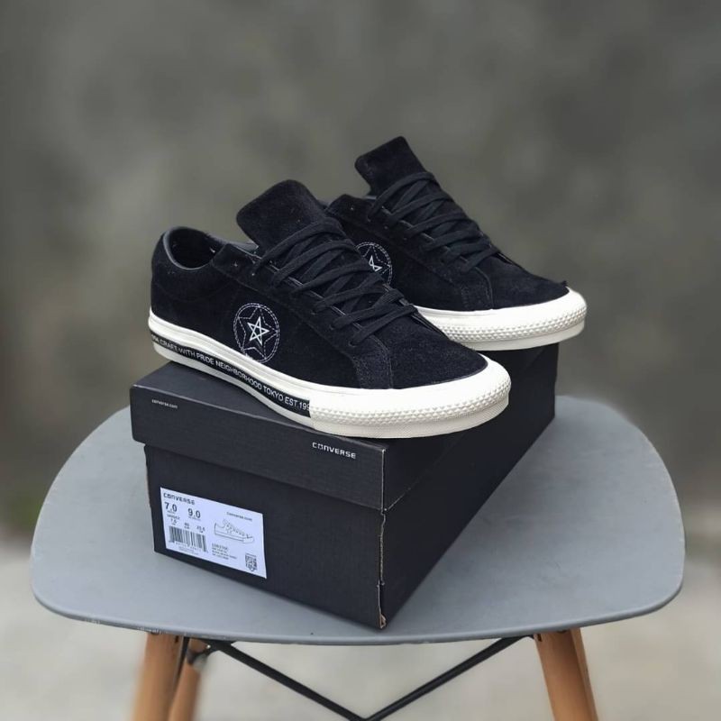 Converse One Star Black Black Egret X Neighborhood