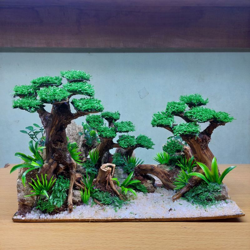 Hardscape Aquascape Sintetis Jungle/Hutan Mini