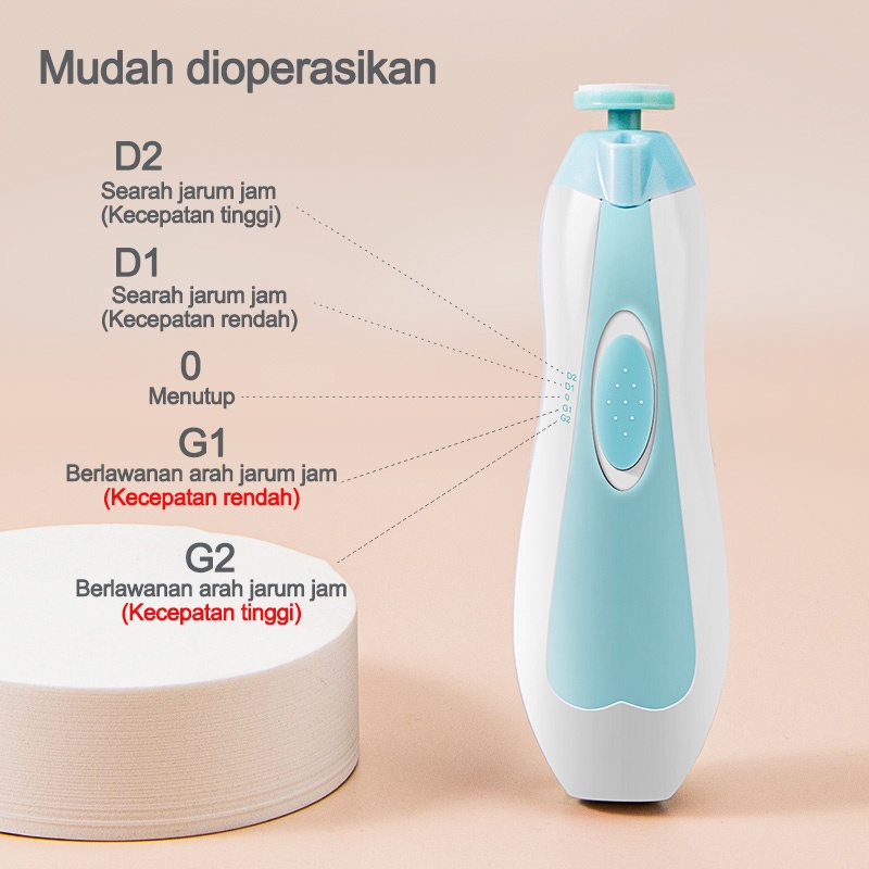 Baby Nail Trimmer Gunting kuku bayi elektrik Grinding pedicure/Pemoles kuku bayi listrik  L171