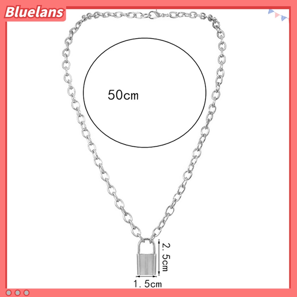 Kalung Rantai Dengan Liontin Gembok Model Simple Untuk Unisex