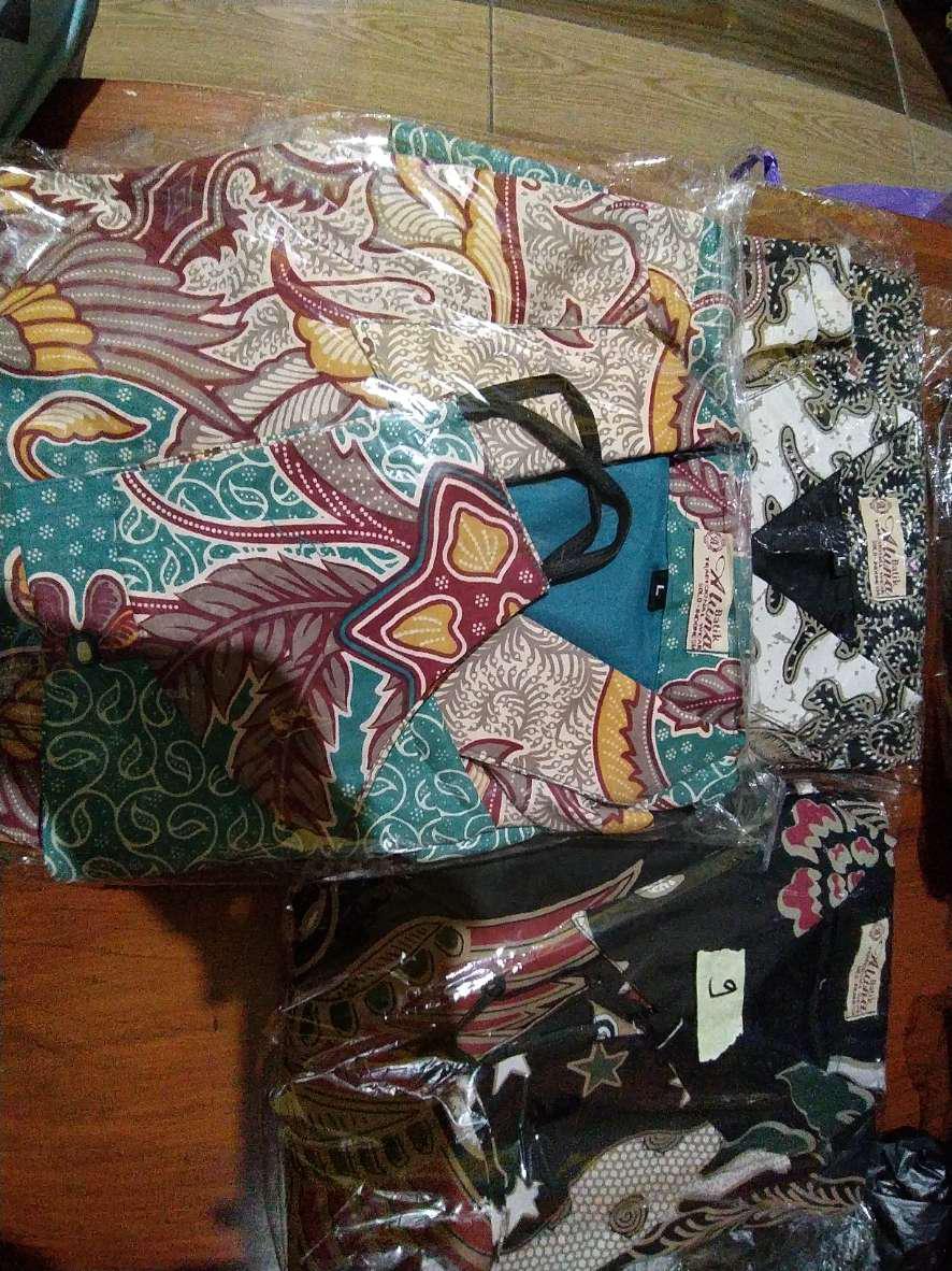 Baju Kemeja Batik Premium Slimfit Furing Lengan Panjang Pria Cowok Murah Batik Solo Aluna 073