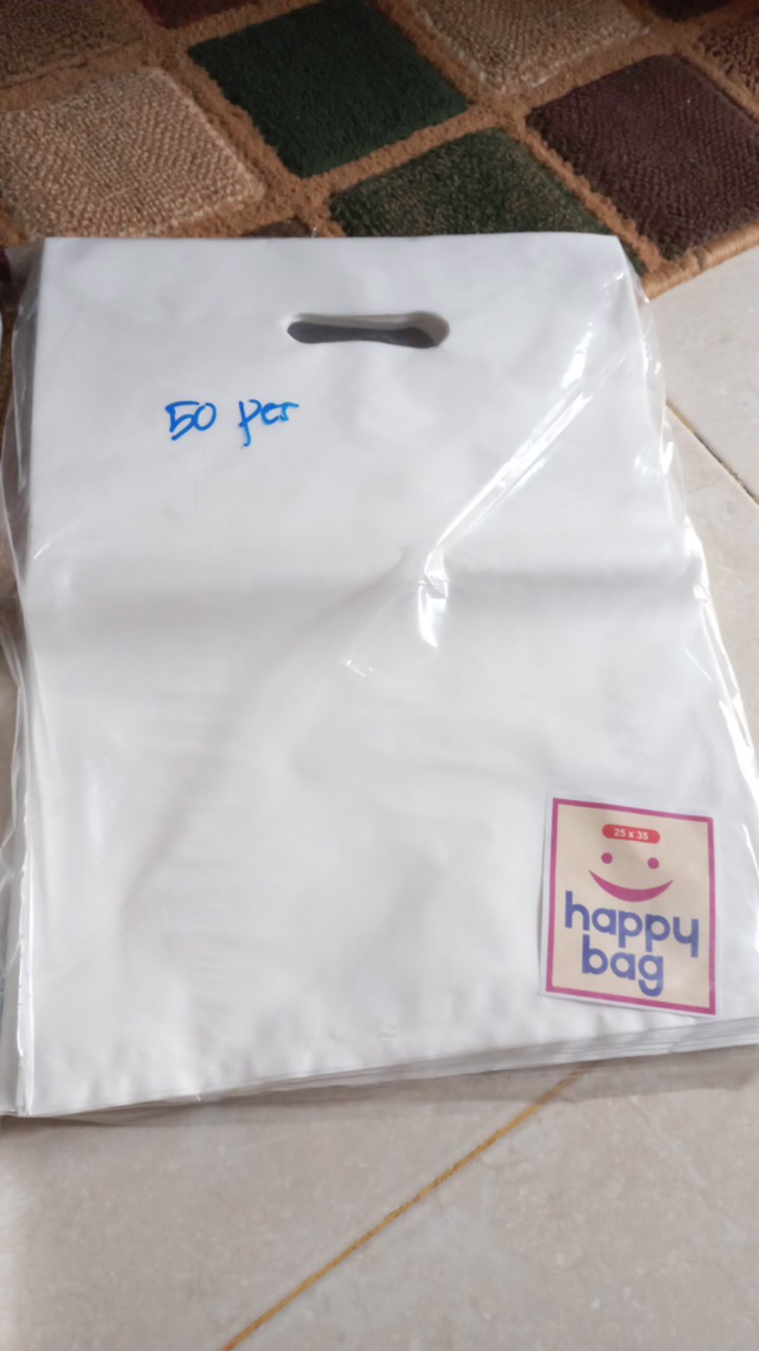 Kantong Plastik Packig Olshop Plong Polos Murah 25 X 35