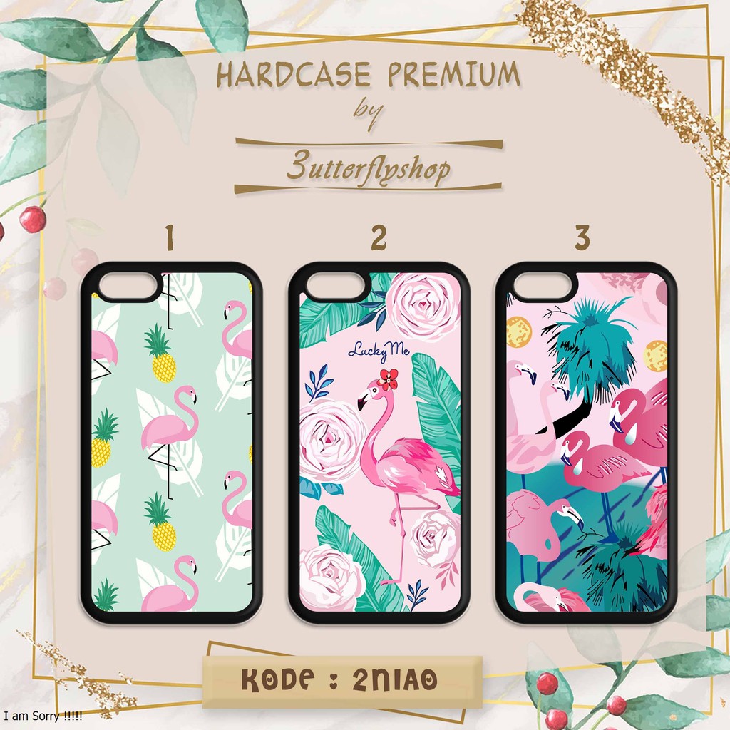 HARDCASE Flamingo Pinky Floralcase Oppo Vivo Realme Redmi Xiaomi Samsung Iphone