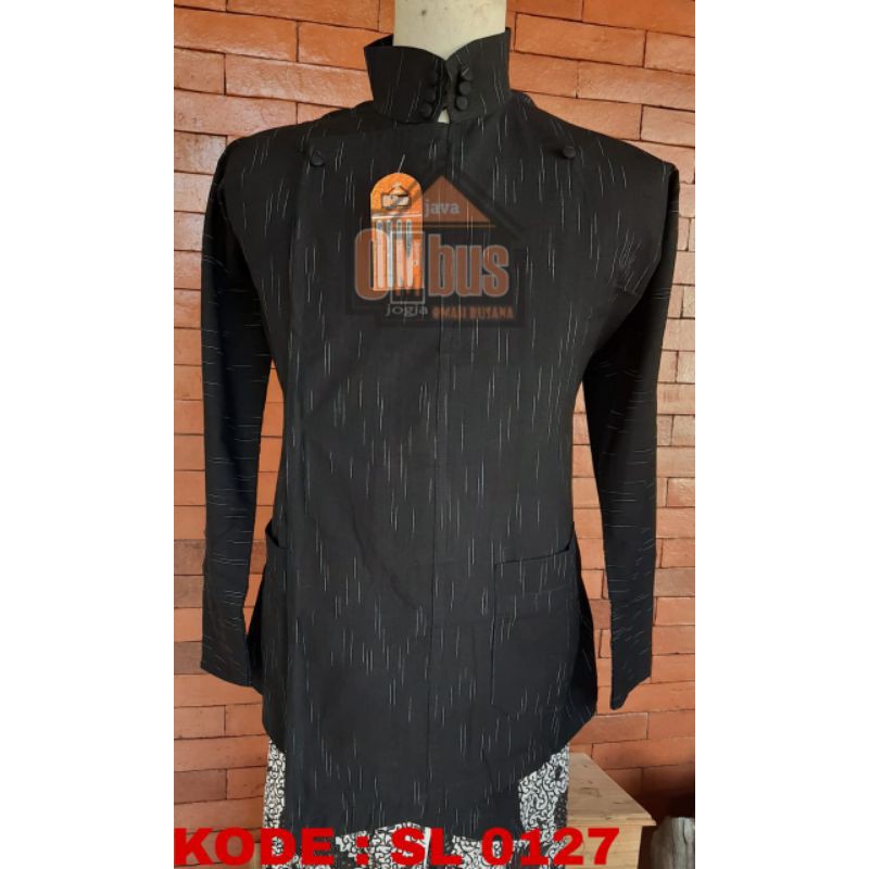 Surjan Gerimis Tenun Alusan KODE SL 0127 | Baju Jawa | Java Ombus