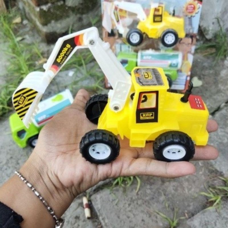 Mainan Set Truk Konstruksi isi 2 Pcs - Excavator Bulldozer Anak Laki Cowok