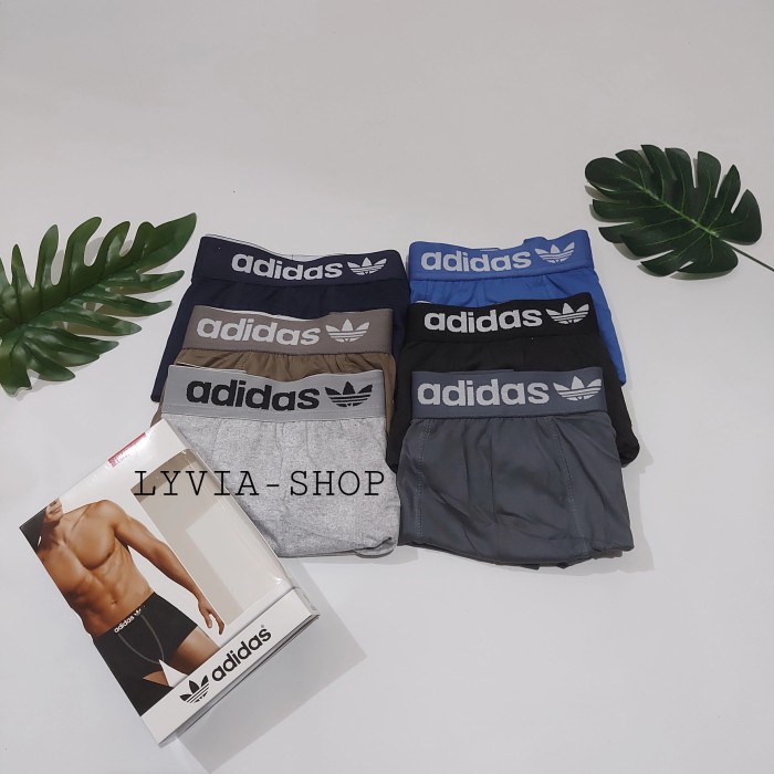 3 PCS - BOXER Celana Dalam Pria Dewasa dan Remaja ADIDAS Kualitas PREMIUM Bahan Lembut - Dalaman Anak Laki Laki - Kolor Cangcut Pria MURAH