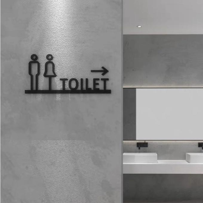 

Stiker Sign Toilet Akrilik | Toilet Sign Acrylic Sticker WC Modern helloto99 Murah