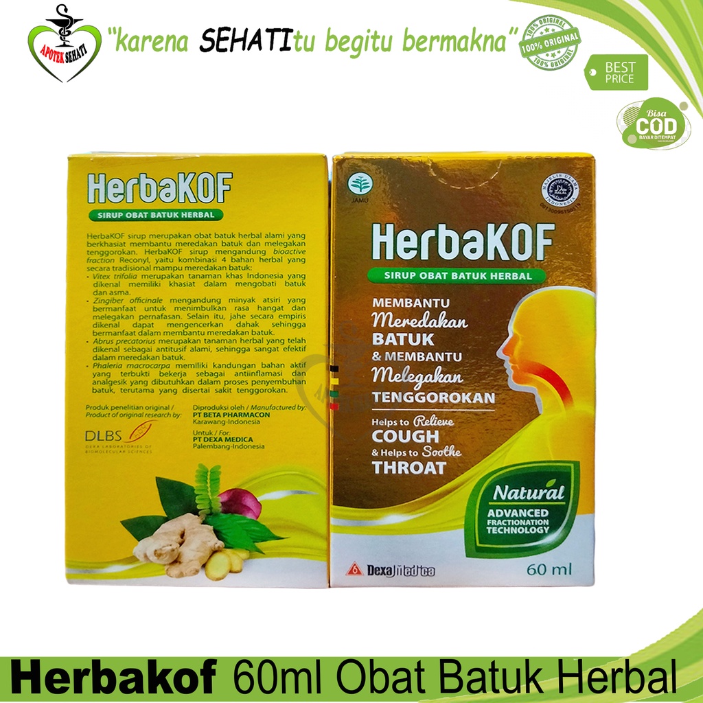 Herbakof Obat Batuk Herbal Batuk Kering Dan Berdahak