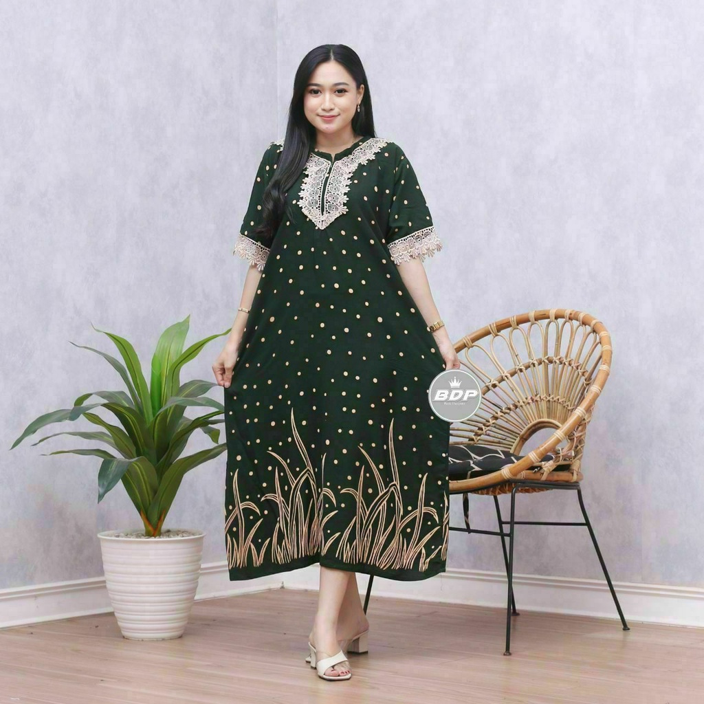 Dianputri - Daster Arab Zeema | Rayon Super Grade A | Resleting Depan Busui | Renda Milo Ori-7