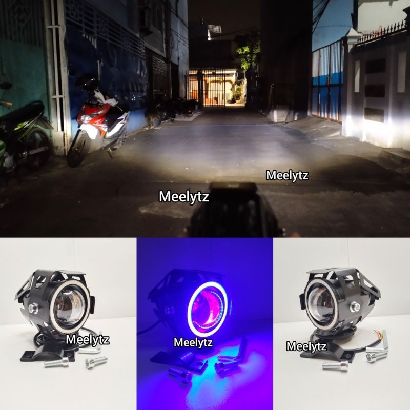 Lampu tembak LED Cree U7 Transformer MYTH lensa  AE DE biru merah