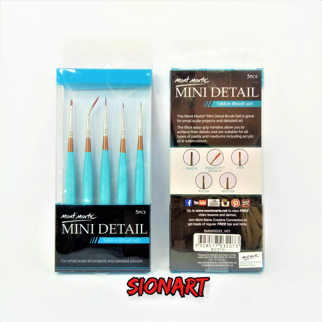 

Mont Marte Mini Detail Brush Set 5