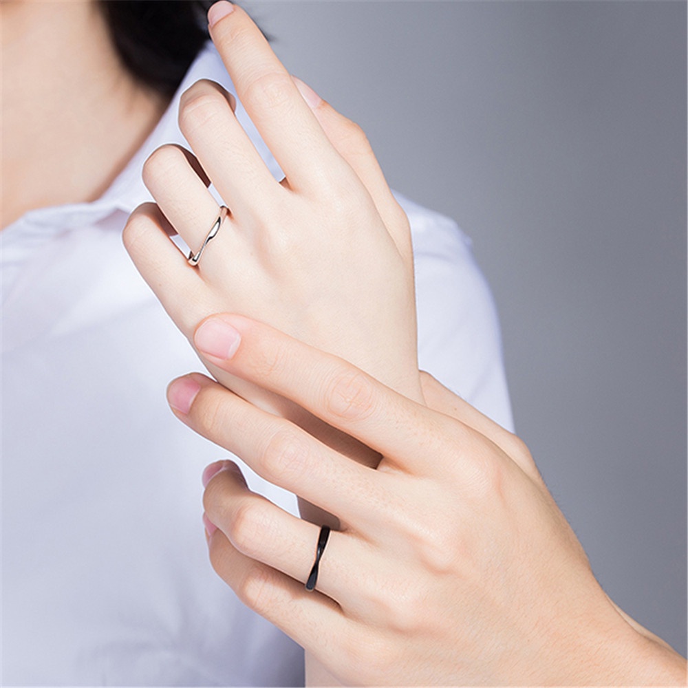 (Aaoottuuoo5.Id) Cincin Desain Hati Gaya Simple Untuk Pria / Wanita