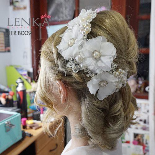 LENKA Aksesoris Wedding Crown Pernikahan Pesta Hairpiece Pengantin Bridal HRB009