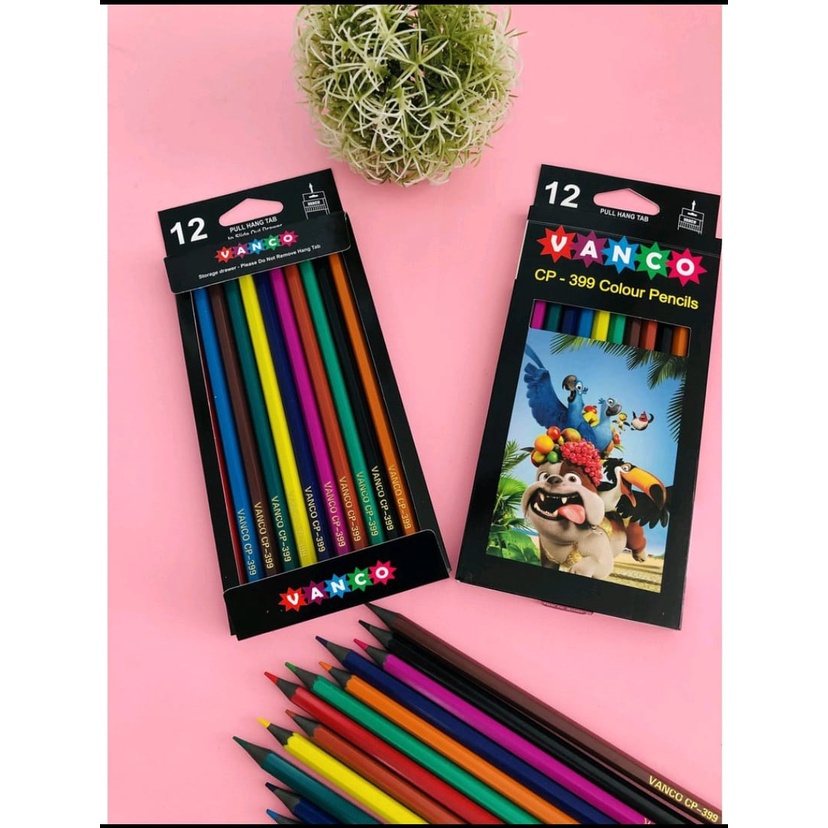 

Pensil Warna Panjang Black ISI 12 Warna NON TOXIC VANCO