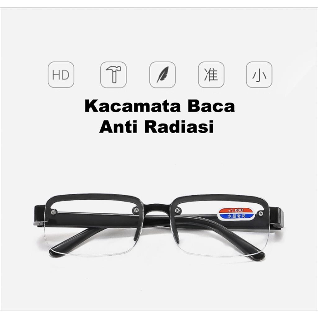 Kacamata Baca Lensa Plus Anti  Radiasi +1.00 s/d + 4.00  Kacamata 3089