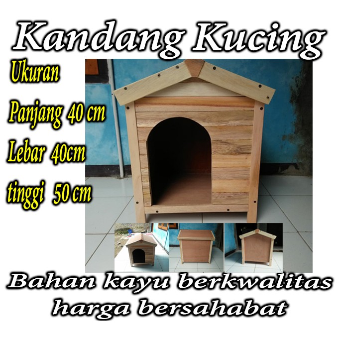 kandang kucing kayu kandang hewan  minimalis murah