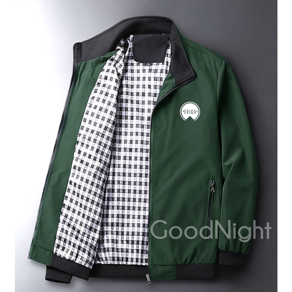 Jaket Bomber Kasual Premium Parasut semi anti air PRIA WANITA REI OUTDOOR