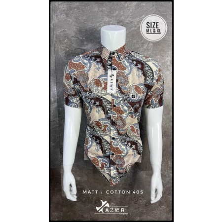 BATIK PRIA PREMIUM LENGAN PENDEK AZWR