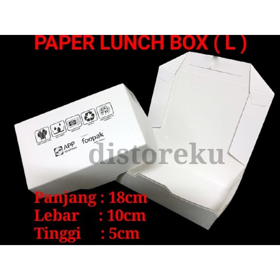 isi 50pcs PAPER LUNCH BOX LARGE TAKE AWAY BOX MAKANAN UKURAN BESAR