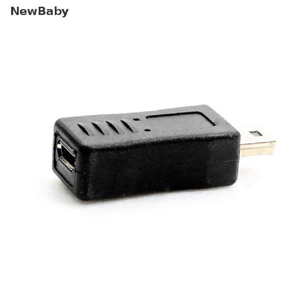 Adapter Konverter Charger Micro USB Female Ke Mini Male Warna Hitam Untuk Bayi