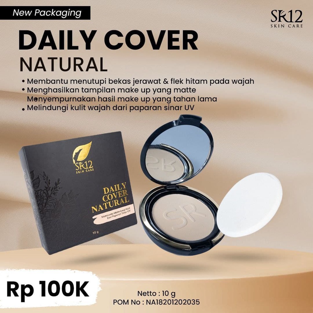 BEDAK SR12 EXCLUSIVE COMPACT POWDER SR12 NATURAL &amp; SHEER PINK Halal BPOM