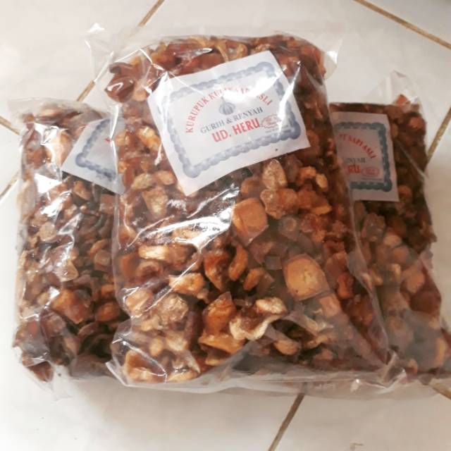 

Kerupuk kulit sapi asli ( mentah / matang )