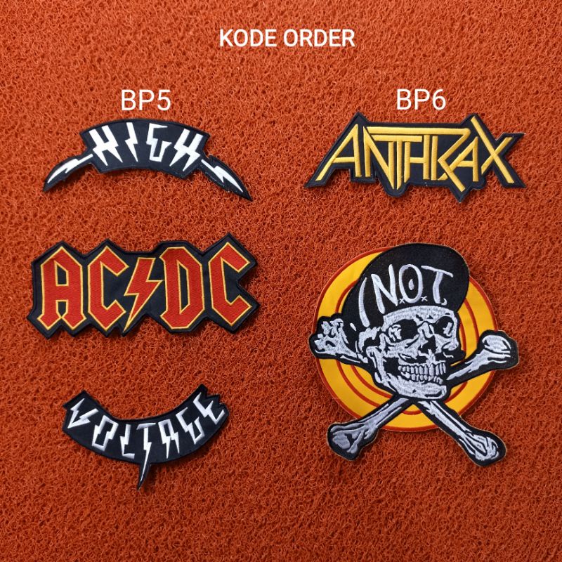 [ HARGA AGEN 50 SET ] BACKPATCH BORDIR MOTORHEAD SATU SET BEST QUALITY SUPER MURAH SEDUNIA