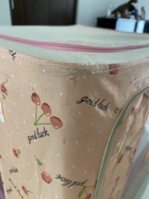 Box Storage Bahan Kain Oxford Tebal Dengan Rangka Stainless