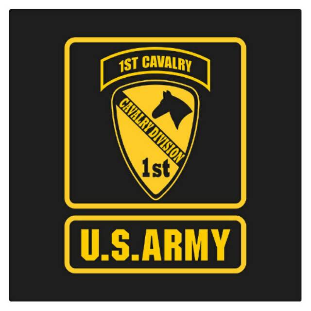 US Army 1st Cavalry Division Badge Cutting Sticker