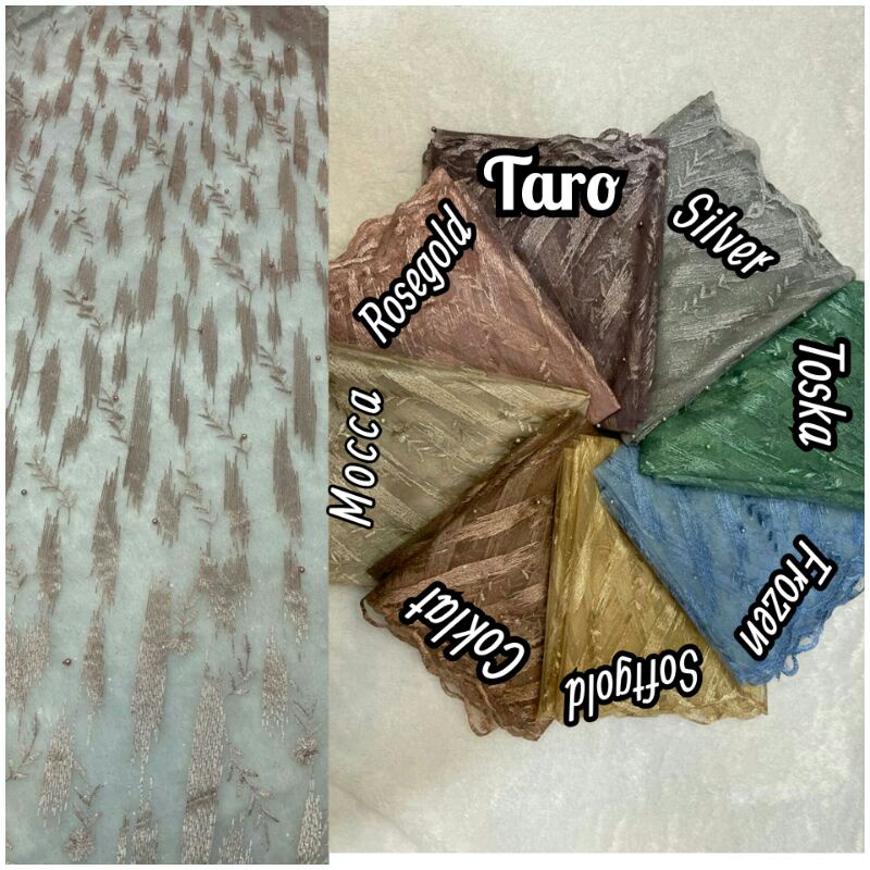 Bakal kain brokat tile mutiara, tile mutiara gliter, brukat tile bordir mutiara,toko kebaya,toko kai