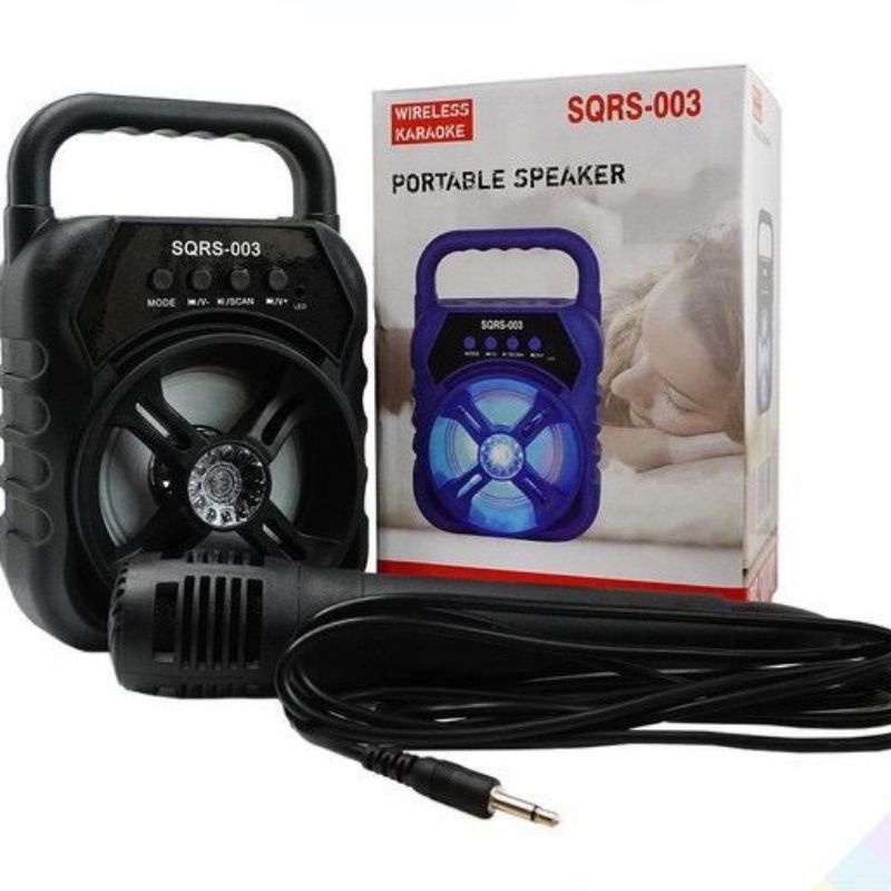 Speaker Bluetooth Portable XTM-5009 Speaker SQRS-003 bonus Mic Karaoke Radio Fm Speaker Mini Super Bass