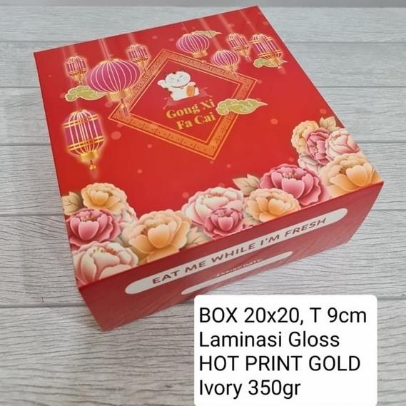 

(Per 10pc) Box Bolu Imlek 20x20 / 20x12. Packaging Chinese New Year