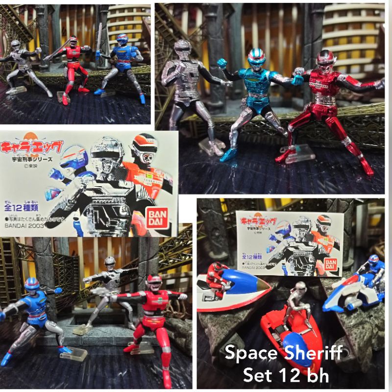 Gavan sharivan figure Shaider gashapon bandai set 12 bh