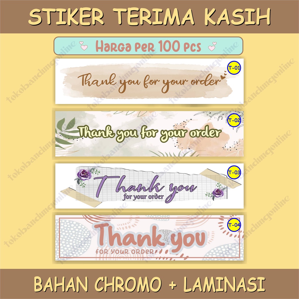 

Stiker Thank You | Stiker Terima Kasih | Stiker Segel Kemasan
