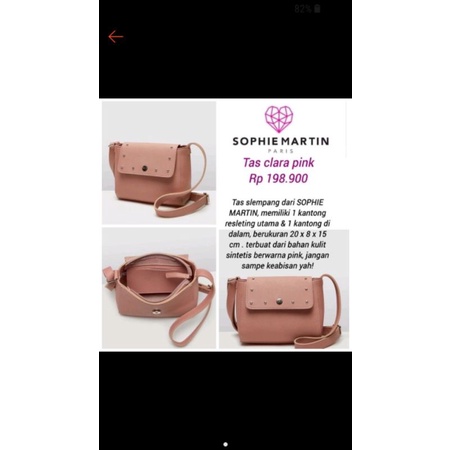 tas sophie martin clara pink