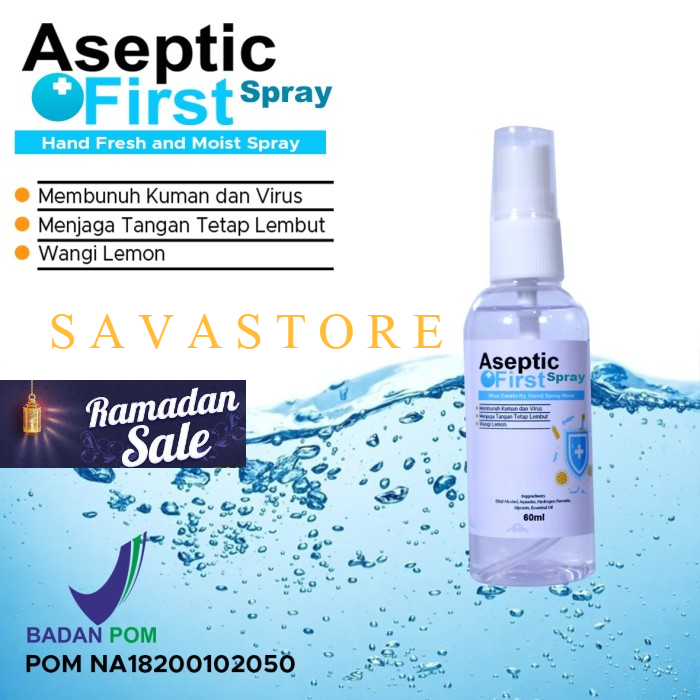 100 Pcs Hand Sanitizer Aseptic Spray 60ml - HANDSANITIZER CAIR [TERLARIS] [COD] [PAKET 100PCS]