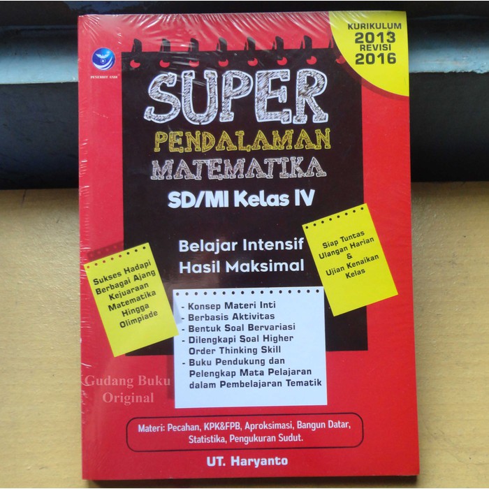 Terlaris Buku Super Pendalaman Matematika Sd Mi Kelas Iv Shopee