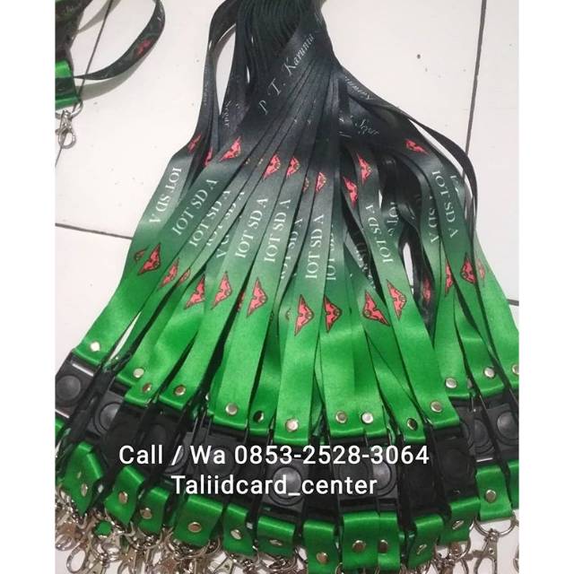 

Tali id card PT karunia alam segar / tali lanyard / tali / lanyard custom / murah/2cm kait + stopper
