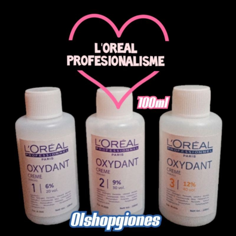 Loreal cat rambut developer oxydant Peroxide mini 75ml 6% 20vol  campuran warna