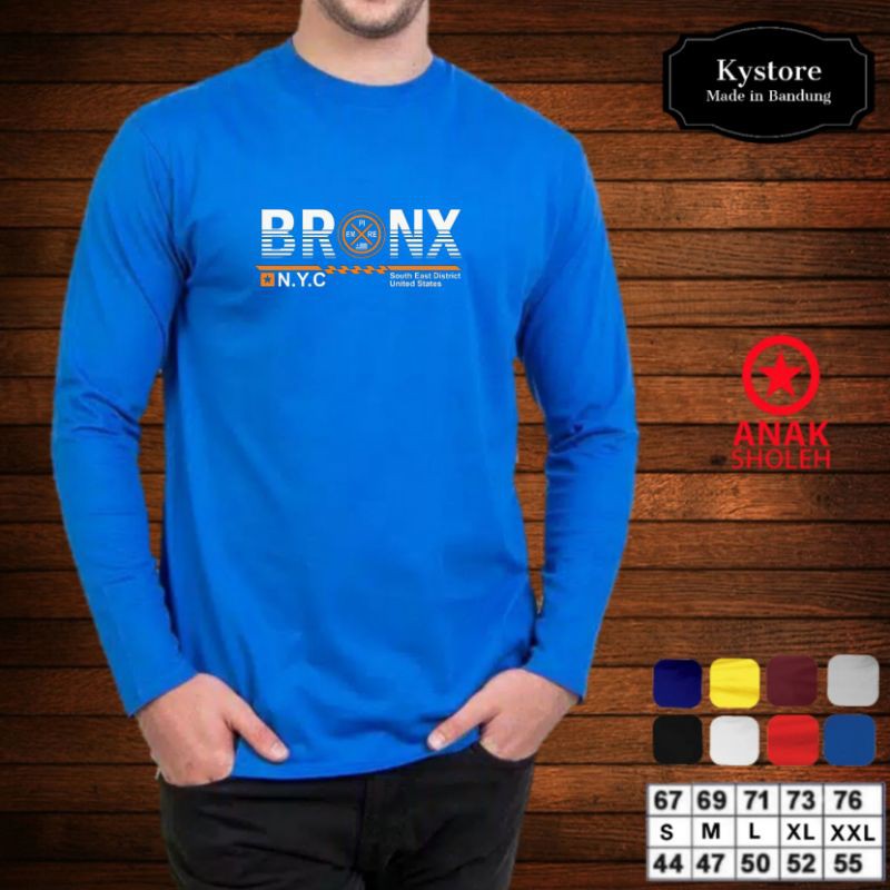 kaos lengan panjang long sleave bronx