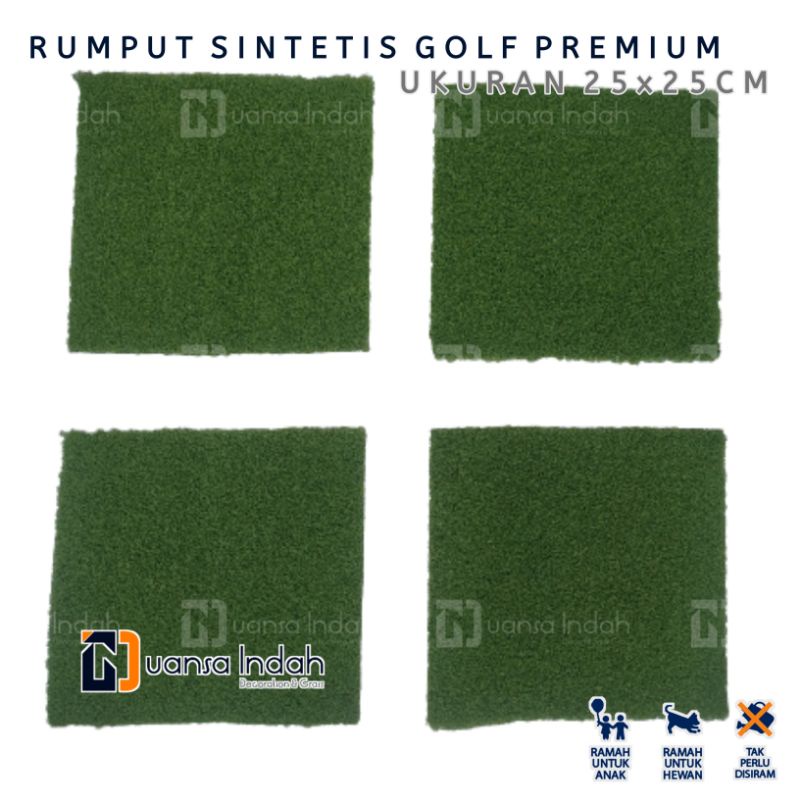 rumput sintetis golf premium 25x25 cm