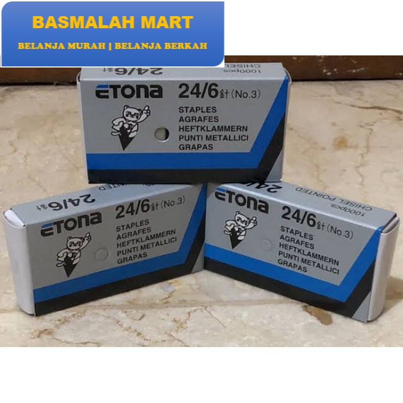 

Isi Staples Etona 24/6 Murah (Ilham Berkah Mart)